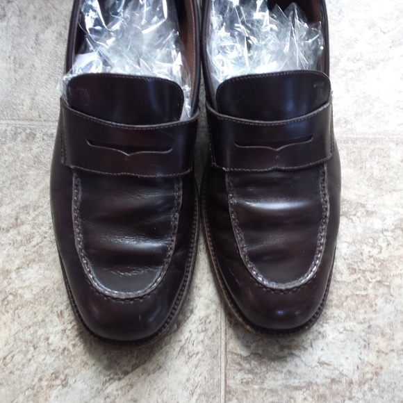 TODS Brown Leather Loafer Slip On Dress Shoes main image 4